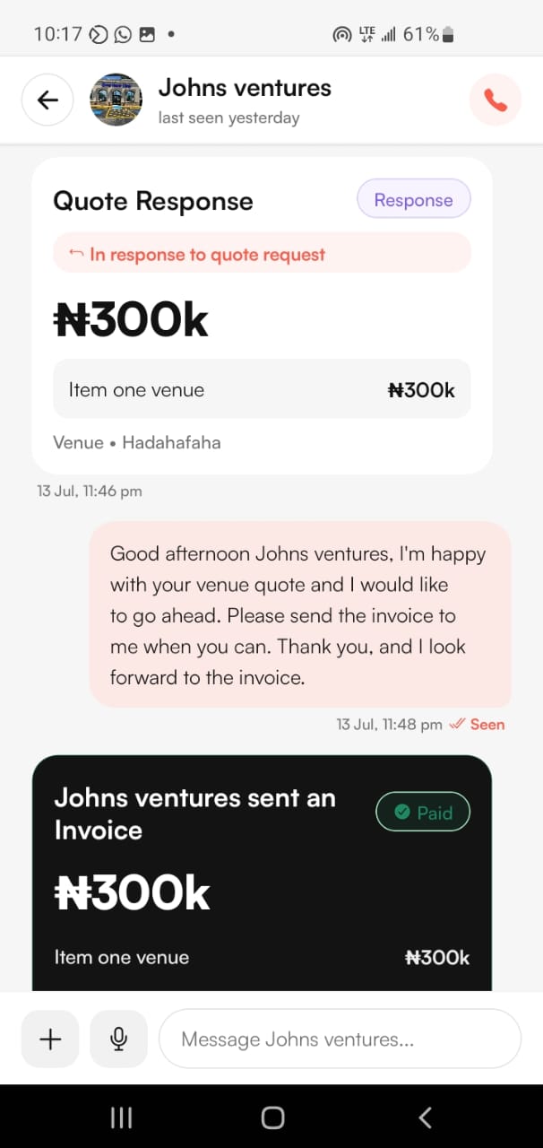 Chat, quote and book