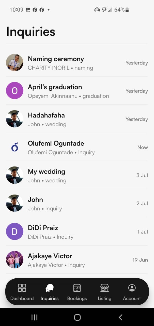 Inquiries