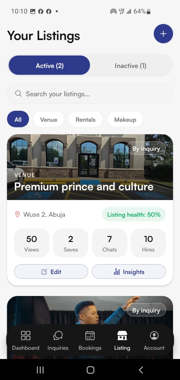 Your listings